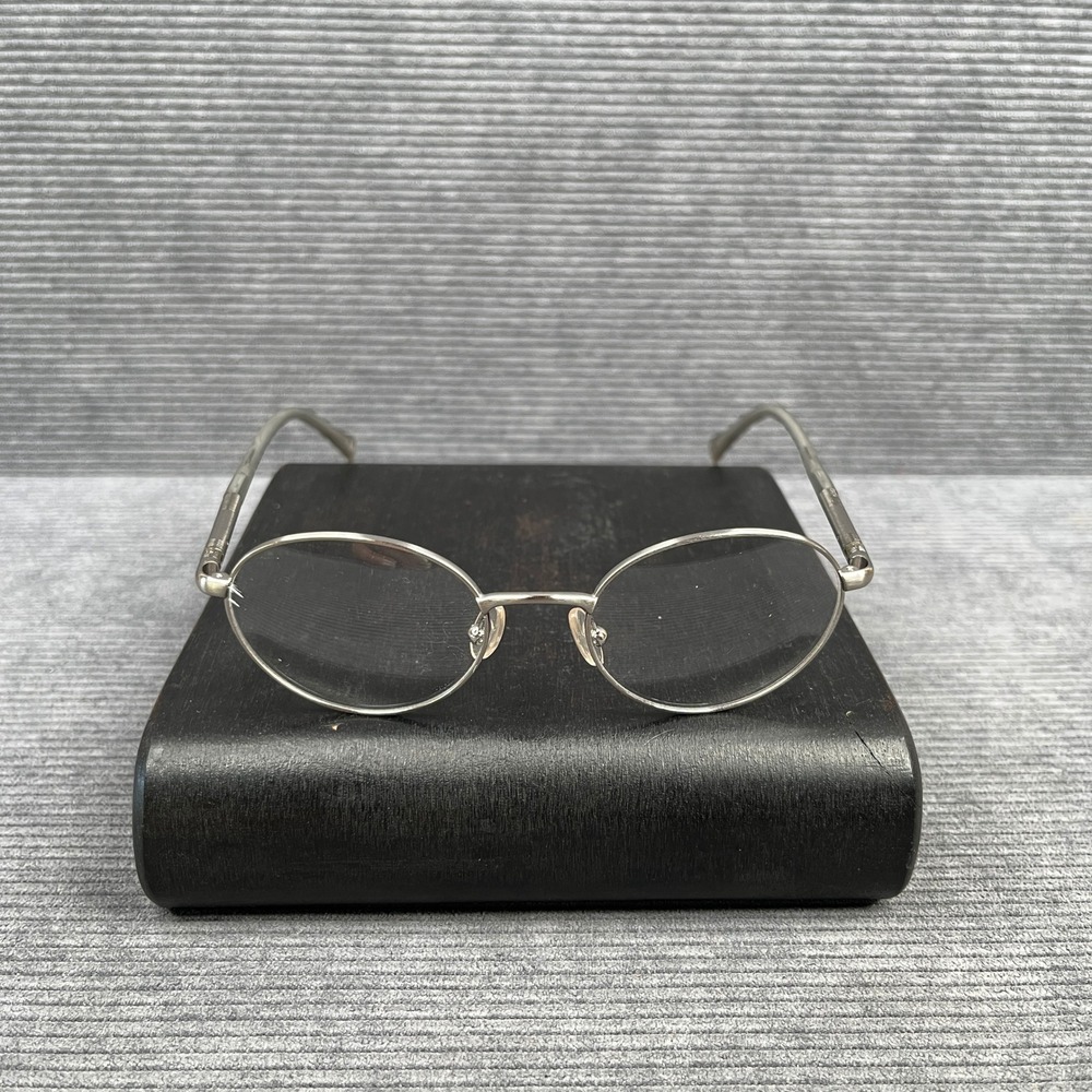 Tommy Hilfiger Silver Oval Metal Eyeglass Frames Vintage Style